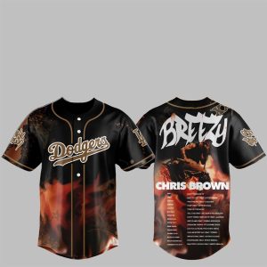 LA Dodgers Chris Brown Breezy Bowl XX Stadium World Tour 2025 Jersey