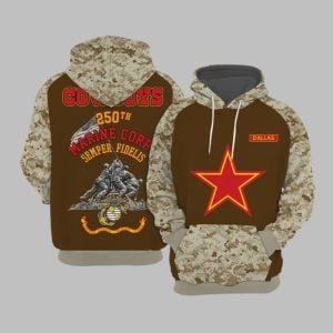 2025 Cowboys US Marine Corps 250th Year Anniversary Hoodie 1 1