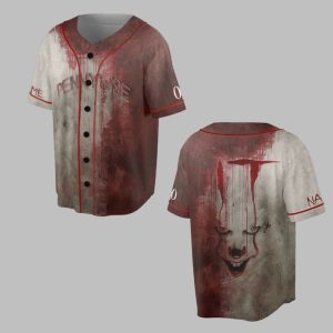 2025 Halloween Bloody Horror Clown Pennywise Jersey 0