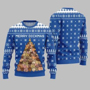Naughty Funny Merry Dickmas Ugly Sweater Christmas 2025 1