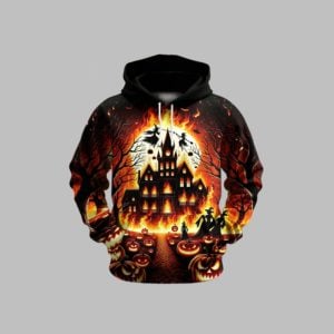 2025 Halloween Men's Party Halloween Print Hoodie