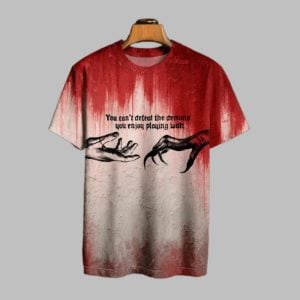 2025 Halloween Men's You Can't Defeat The Demons You Enjoy Playing With T-shirt