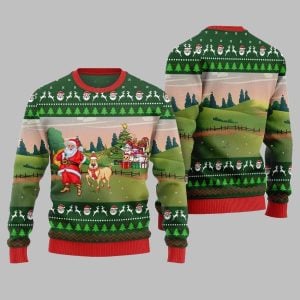 2025 Christmas Happy Christmas Farm Ugly Christmas Sweater 1
