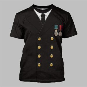 2025 Halloween Titanic Captain Edward John Smith Costume Shirt 1