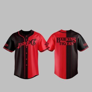 2025 Stranger Things Hawkins Detroit Tigers Jersey 1 1