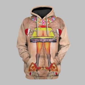 2025 Christmas Funny Ugly Christmas Butt Costume Hoodie