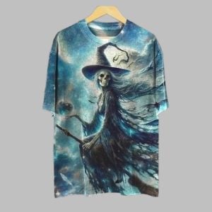 2025 Halloween Men's Witch Dark Horror Halloween Printed T-Shirt