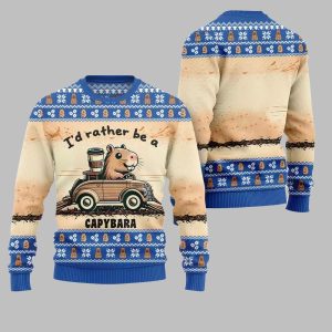 2025 Christmas Be A Capybara Ugly Christmas Sweater 1