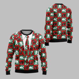 2025 Christmas Bigfoot Camping Christmas Ugly Christmas Sweater 1 1