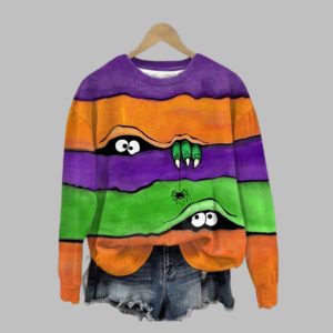2025 Halloween Women's Peek Monster Sweatshirt