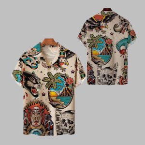 2025 Halloween Skull And Beach Vacation Hawaiian Shirt 1 1