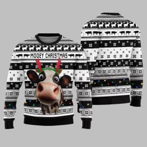 Mooey Christmas Cow Ugly Sweater Christmas 2025 1