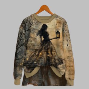 2025 Halloween Witches Print Sweatshirt