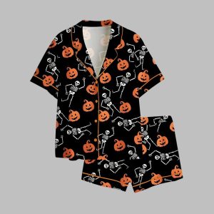 2025 Halloween Slightly Subtle Anti MAGA Skeleton Spooky Pajamas Set 1