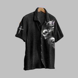 Halloween 2025 Skull Smoke Hawaiian Shirt 1 1