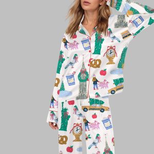 New York City Christmas Pajama Set For Women 1