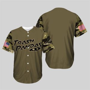 Trash Pandas Military Appreciation Night 2025 Baseball Jersey 1