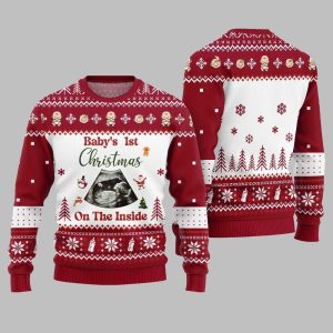 Baby 1st Christmas On The Inside Ugly Sweater Christmas 2025 1