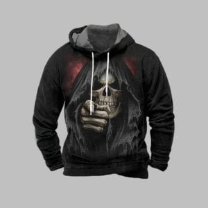 2025 Halloween Men's Halloween Skull Print Hoodie