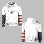 Charlie Kirk Freedom American Flag Waffle Hoodie