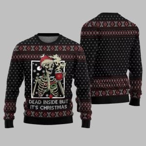 Dead Inside But It's Christmas Ugly Sweater 2025 Christmas