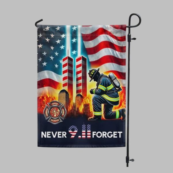 2025 911 Never Forget Firefighter Twin Tower American Flag 1