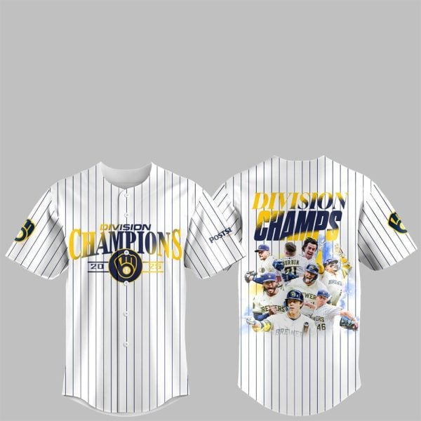 2025 Brewers Division Champions Postseason Jersey 1