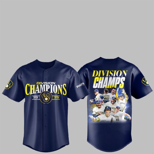2025 Brewers Division Champions Postseason Jersey 2