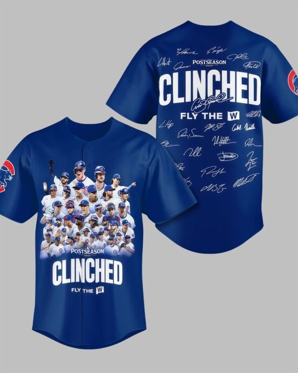 2025 Chicago Cubs Postseason Clinched Fly The W Jersey