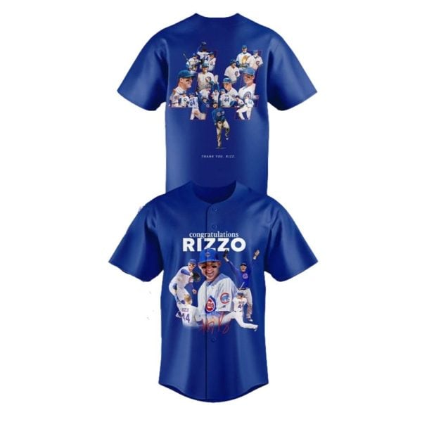 2025 Chicago Cubs Congratulations Rizzo Shirt 1 2