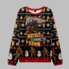 2025 Christmas Bigfoot is Coming to Town Ugly Christmas Sweater 1