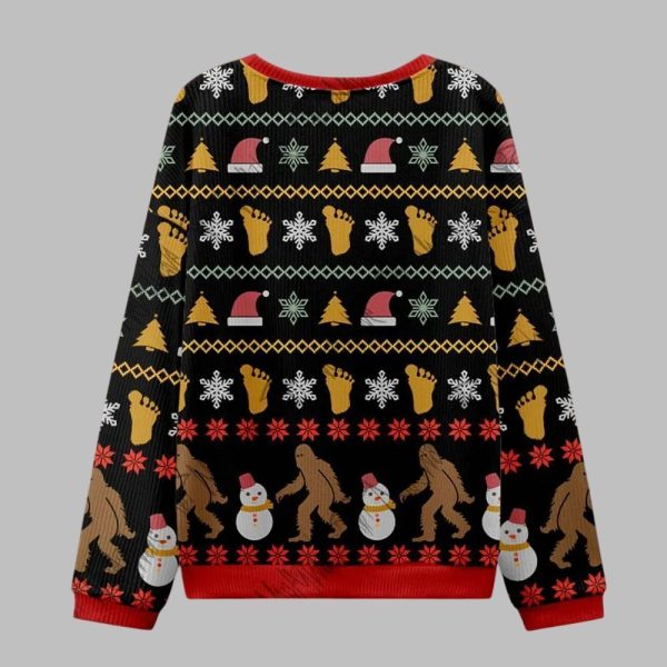 2025 Christmas Bigfoot is Coming to Town Ugly Christmas Sweater 2