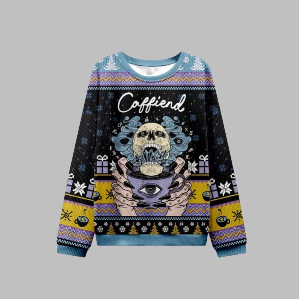 2025 Christmas Caffiend Ugly Christmas Sweater 1
