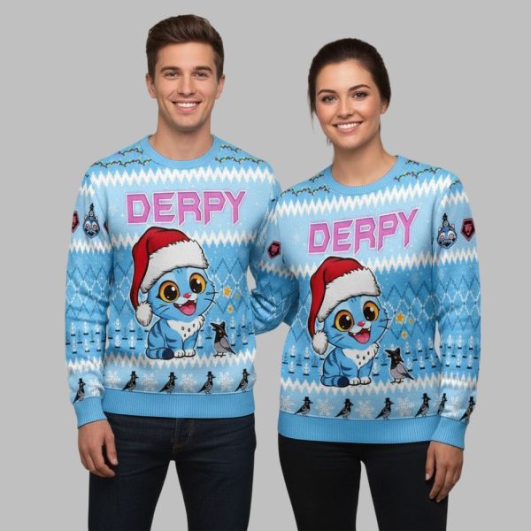 2025 Christmas Derpy Tiger Ugly Christmas Sweater 2