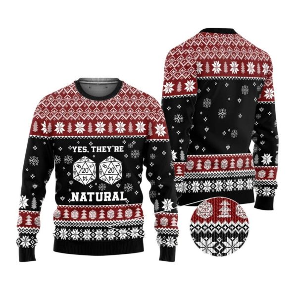 2025 Christmas DnD Yes Witches Theyre Natural Ugly Christmas Sweater 1 2
