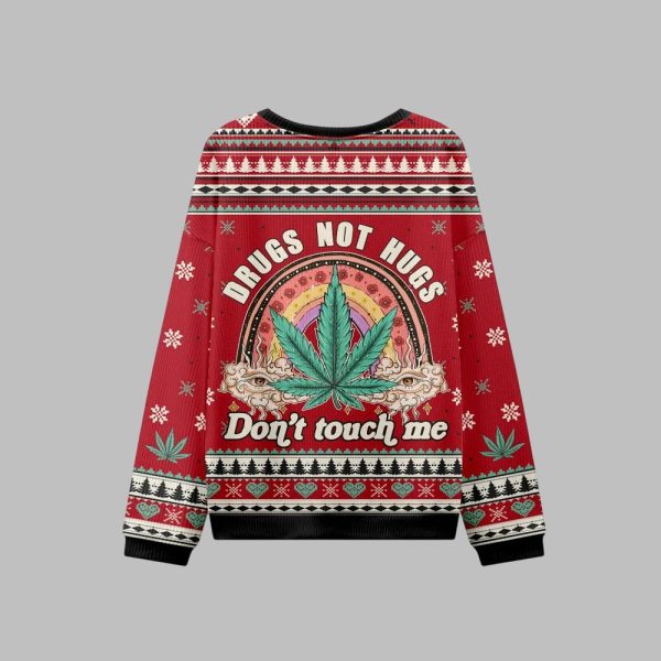 2025 Christmas Drugs Not Hugs Ugly Christmas Sweater 2