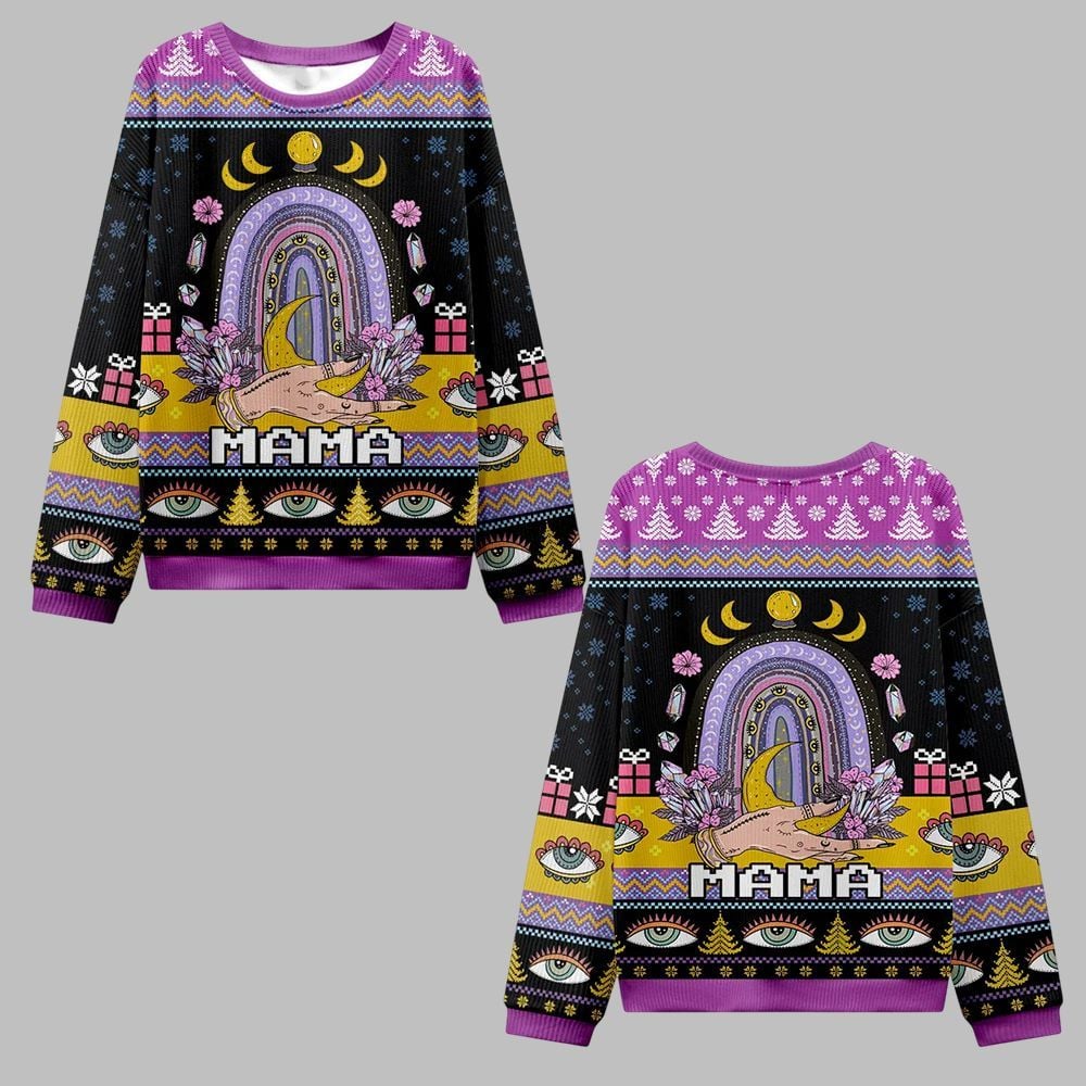2025 Christmas Gothic Mama Rainbow Ugly Christmas Sweater 0 2025 Christmas Gothic Mama Rainbow Ugly Christmas Sweater 0