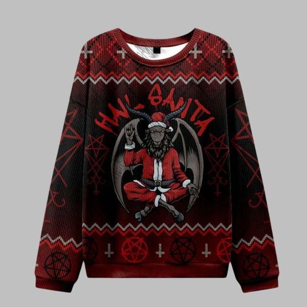 2025 Christmas Hail Santa Ugly Christmas Sweater 1