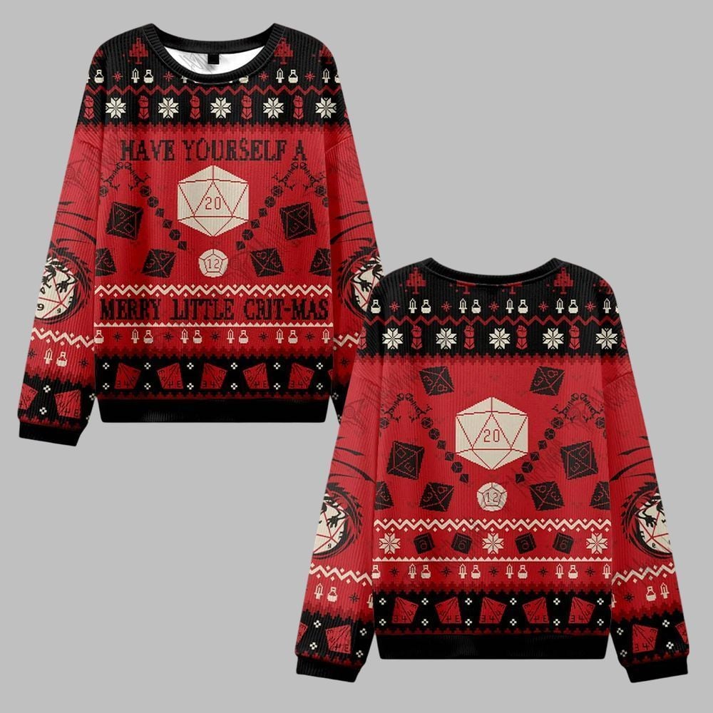 2025 Christmas Have Yourself a Merry Little Crit-mas Ugly Christmas Sweater 2025 Christmas Have Yourself a Merry Little Crit-mas Ugly Christmas Sweater