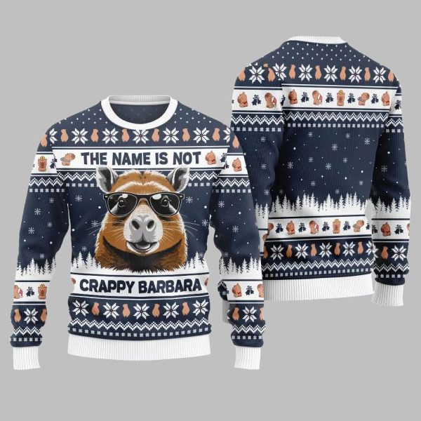 2025 Christmas Hilarious Capybara Ugly Christmas Sweater 1