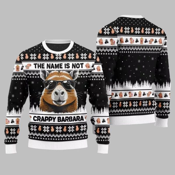 2025 Christmas Hilarious Capybara Ugly Christmas Sweater 3