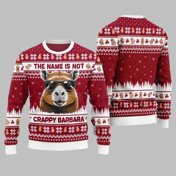 2025 Christmas Hilarious Capybara Ugly Christmas Sweater 4