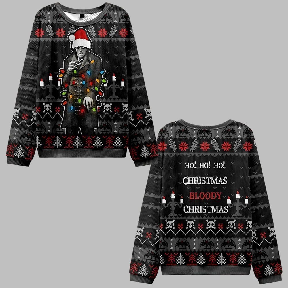 2025 Christmas Ho! Ho! Ho! Bloody Ugly Christmas Sweater 0 2025 Christmas Ho! Ho! Ho! Bloody Ugly Christmas Sweater