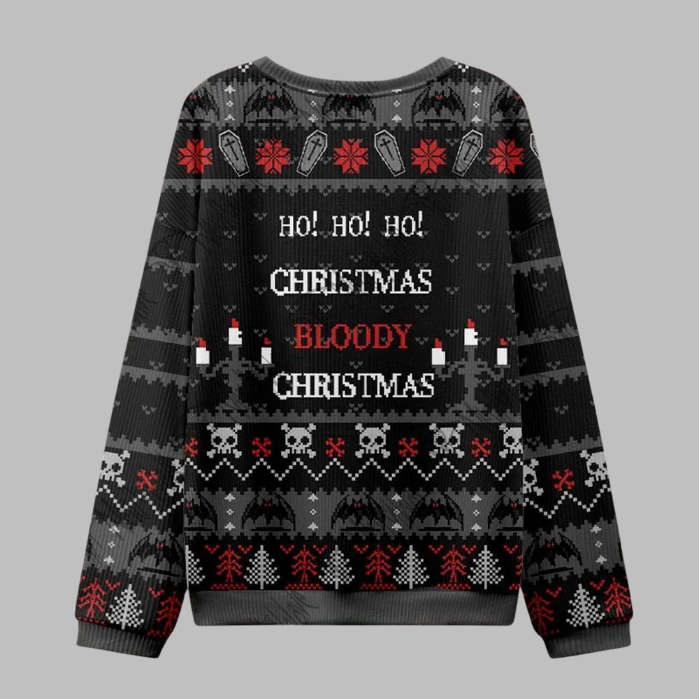 2025 Christmas Ho! Ho! Ho! Bloody Ugly Christmas Sweater 3 2025 Christmas Ho! Ho! Ho! Bloody Ugly Christmas Sweater 2