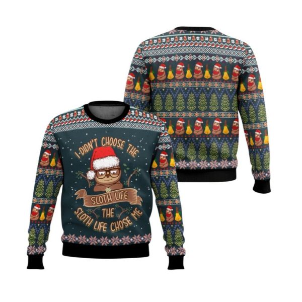 2025 Christmas I Didnt Choose The Sloth Life Ugly Christmas Sweater 1 2