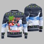 2025 Christmas Jingle And Flamingke Ugly Christmas Sweater