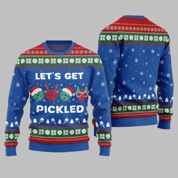 2025 Christmas Lets Get Pickled Ugly Christmas Sweater 1