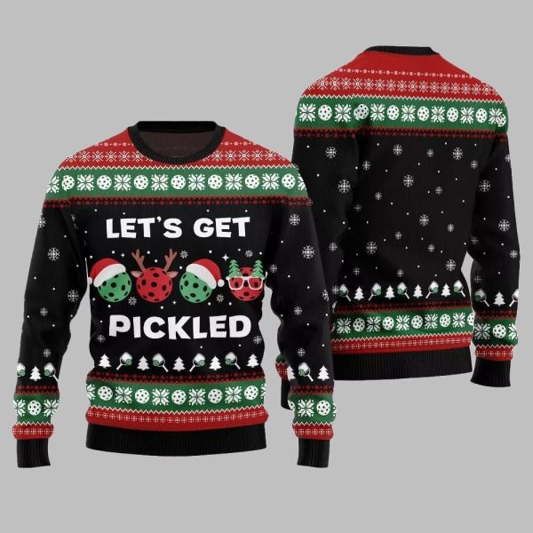 2025 Christmas Lets Get Pickled Ugly Christmas Sweater 2