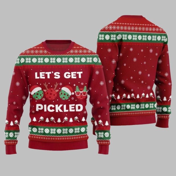 2025 Christmas Lets Get Pickled Ugly Christmas Sweater 5