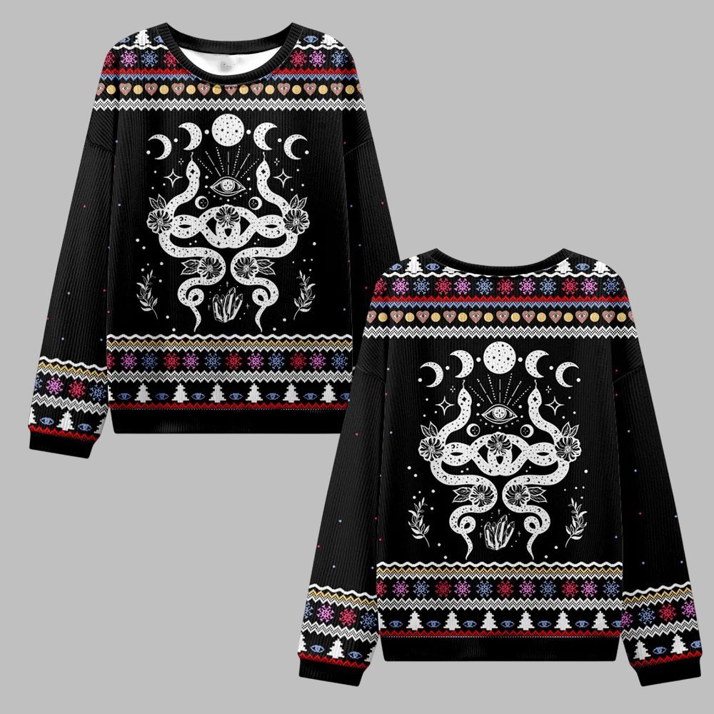 2025 Christmas Lunar Serpent Alchemy Ugly Christmas Sweater 0 2025 Christmas Lunar Serpent Alchemy Ugly Christmas Sweater 0